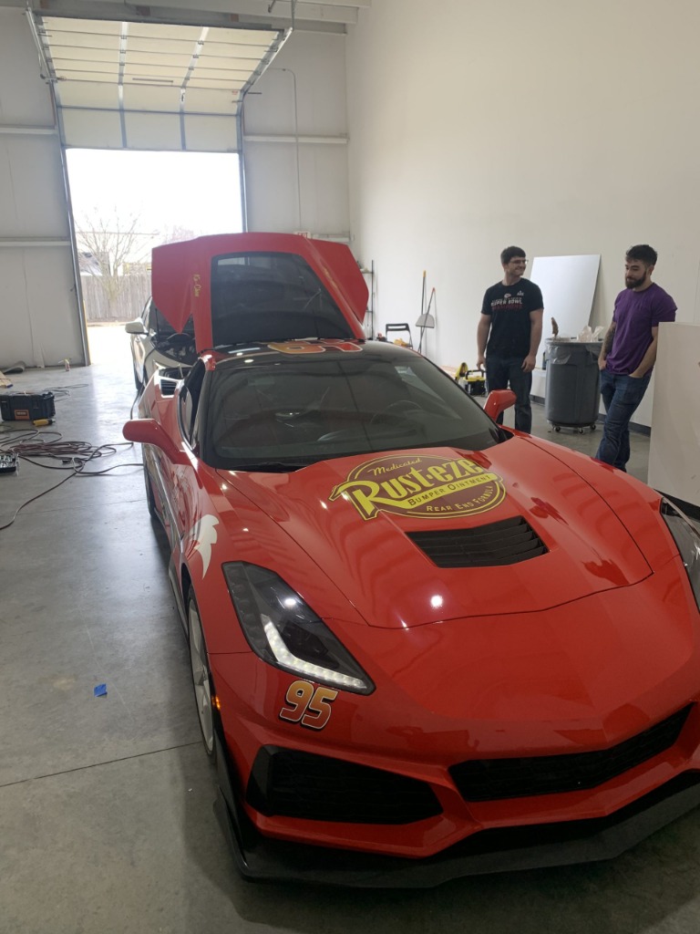 CHEVY CORVETTE COLOR CHANGE WITH PRINTED GRAPHICS