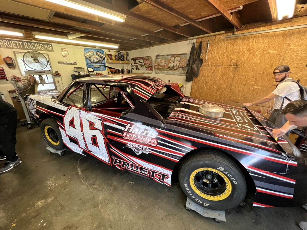 DESIGN, PRINT AND INSTALL OF WRAPS ON DIRT TRACK RACECARS