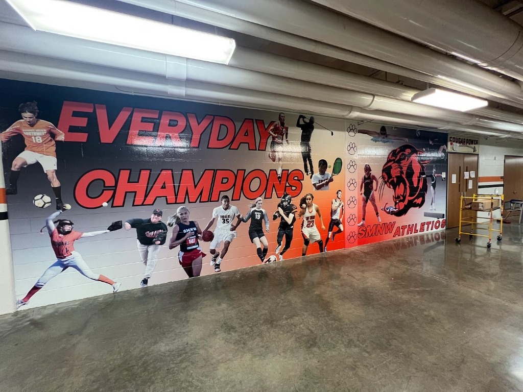 SHAWNEE MISSION NORTHWEST WEIGHT ROOM WALL WRAP